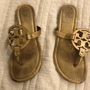 Tory Burch gold Miller Sandals